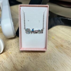 Disney Castle Park Necklace Silver